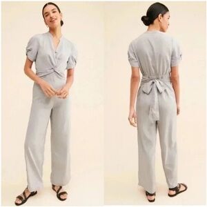Current Air gray and white That’s a Wrap Jumpsuit - Size Medium